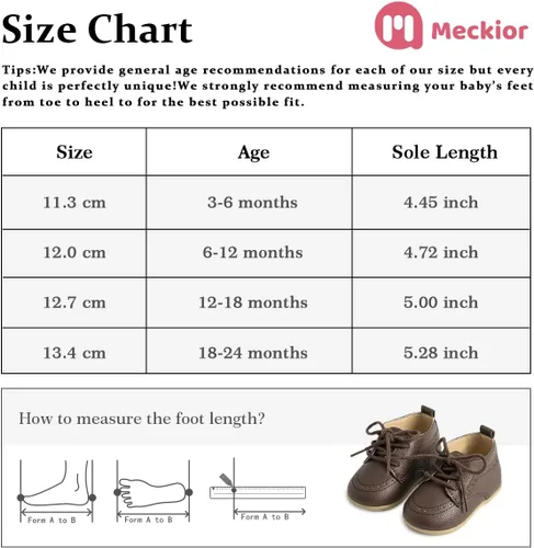 Vista 6 de Meckior Mocasines clásicos de piel sintética para niños y niñas, zapatos de vestir Oxford para niños y niñas, zapatos de vestir planos para caminar