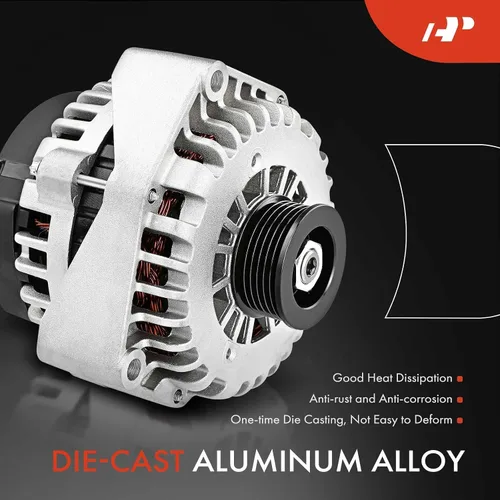 Vista 4 de A-Premium Alternador compatible con Ford F-150 F150 2009-2010 V8 4.6L (motor VIN W), polea de 6 ranuras en el sentido de las agujas del reloj de 12V