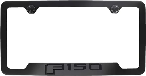 Vista 2 de License Frame Inc. Ford F 150 Marco de matrícula de metal estilo oscurecido