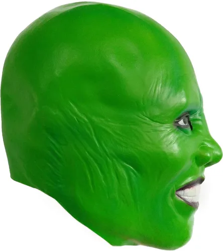 Vista 7 de The Mask - Máscaras de látex de Jim Carrey para fiesta de cosplay, color verde