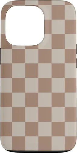 Vista 10 de Bonita funda Classic Dark Brown Checkered Big Checkerboard para iPhone 16