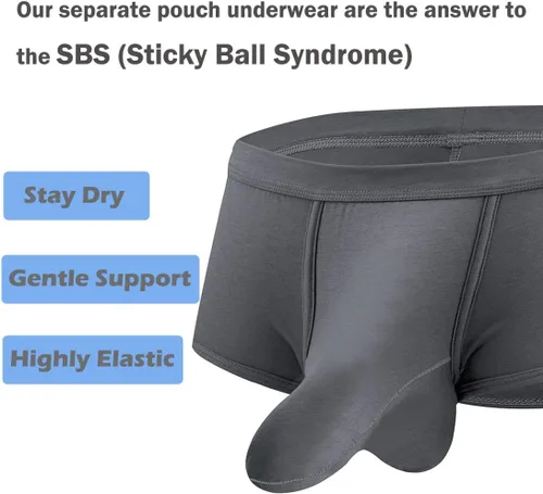 Vista 3 de ZONBAILON Men's Bulge Enhancing Brief Dual Pouch Underwear Breathable Bikinis Boxer Modal Trunk