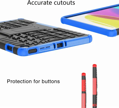 Vista 4 de Funda para tablet Kindle Fire Max de 11 pulgadas versión 2023, funda resistente con función atril (azul)
