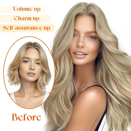 Vista 6 de Sunny - Extensiones de cabello humano real, con cable/hilo y clips ajustables, aplicación invisible, 2.82 onzas, 12 pulgadas, color rubio cenizo
