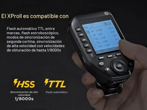 Vista 3 de Godox Disparador de flash inalámbrico XProII-C TTL compatible con Canon
