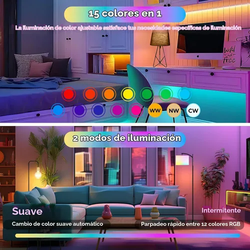 Vista 2 de Yochoice Bombilla de luz recargable con batería operada con control remoto E12, bombilla LED regulable con 15 colores seleccionables y 3