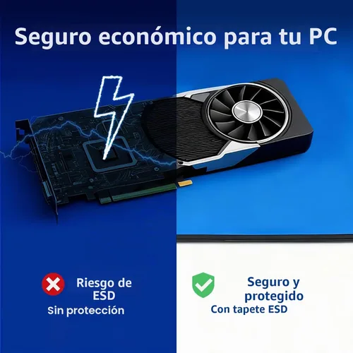 Vista 2 de Kit antiestático portátil de la esterilla ESD, 24" X24", reparación de la construcción de PC y de la electrónica Helps reduce static risk to