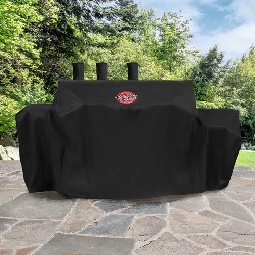 Vista 5 de Char-Griller 8080 Cubierta para parrilla, compatible con parrilla a gas y carbón Duo 5050.