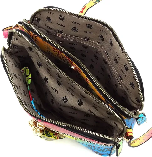 Vista 6 de Bolso cruzado con cremallera y fleco, multigraffiti para latas de aerosol, bolsa de graffiti para graffiti