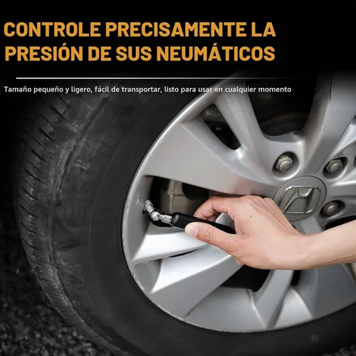 Vista 6 de RVZONE Mini medidor digital de presión de neumáticos 3-99PSI 4 ajustes para presión de neumáticos con LCD retroiluminado para autocaravana, coche