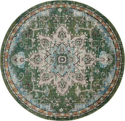 Vista 95 de Safavieh MAD473E - Tapete con diseño de medallón desgastado, bohemio elegante, colección Madison, no suelta pelos, fácil de cuidar, alto tránsito