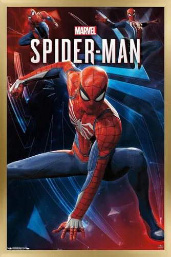 Vista 14 de Trends International Marvel Comics - Póster de pared de Spider-Man - Poses de 14.725 x 22.375 pulgadas, versión enmarcada de madera de granero