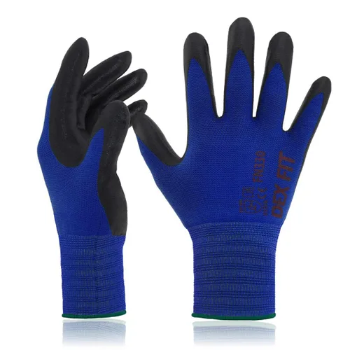 Vista 36 de DEX FIT FN330 - Guantes de trabajo de nitrilo, ajuste elástico 3D, agarre potente, táctil inteligente, recubierto de espuma resistente, fino