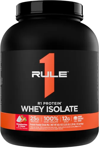 Vista 8 de Rule 1 Proteins R1 Protein Whey Isolate, crema de plátano, 23 porciones