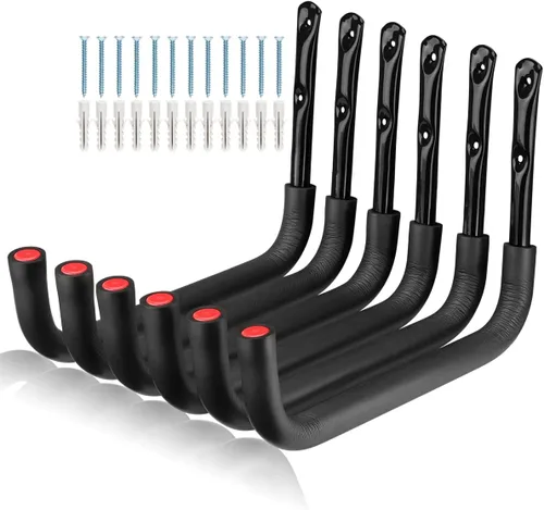 Vista 8 de Kayak Storage Racks, Wall Mount Garage Storage Hooks for Kayaks, SUP, Paddle Boards and Surfboards, Heavy Duty Hangers
