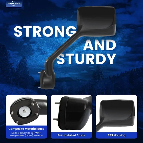 Vista 4 de Ensamble de Espejo de Capó High Soar para Kenworth T680 (2000-2017), Espejo de Capó con Brazo para Peterbilt 579 (2010-2017) / Peterbilt 587
