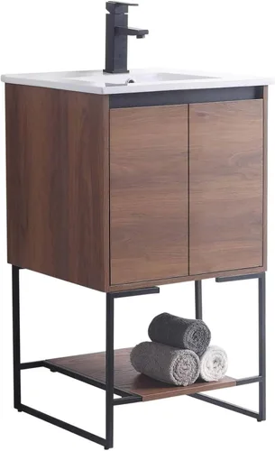 Vista 23 de Mueble de baño URBANIA VANITY con 2 puertas, estante y lavabo