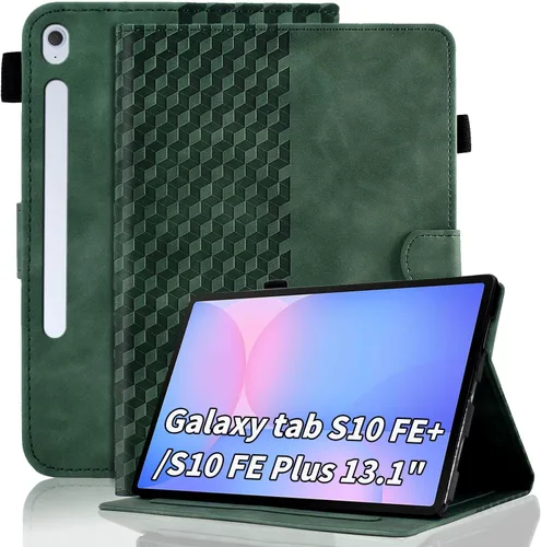 Vista 11 de Funda para Samsung Galaxy Tab S6 Lite 2024/2022/2020 de 10.4 pulgadas SM-P620/P625/P610/P613/P615/P619 de piel sintética, funda magnética con Negro