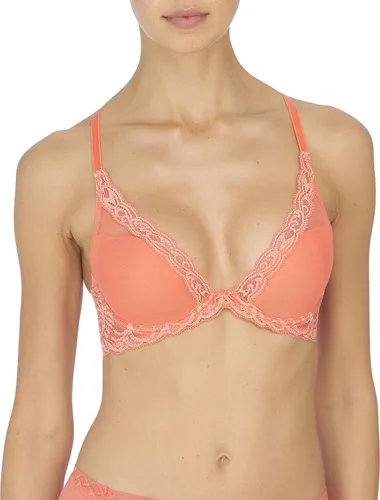 Vista 36 de Natori - Sujetador de encaje para mujer con inmersión, diseño de plumas Cafe