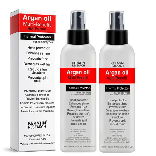 Vista 9 de Spray protector térmico para el cabello: mejora el brillo, elimina el encrespamiento, desenreda, evita las puntas abiertas, repone nutrientes, se