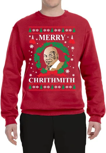 Vista 3 de Wild Bobby Merry Chrithmith Mike Tyson Ugly Christmas Sweater Unisex Crewneck Sweatshirt