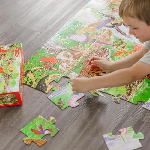 Vista 8 de Rompecabezas de piso de Melissa & Doug (48 piezas de selva, 2x3 pies)