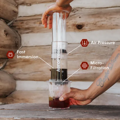 Vista 3 de AeroPress XL Filtro Reutilizable de Acero Inoxidable 316, Filtro de Café de Metal Duradero, Sostenible, Ecológico, Apto para Viajes, Se Ajusta a