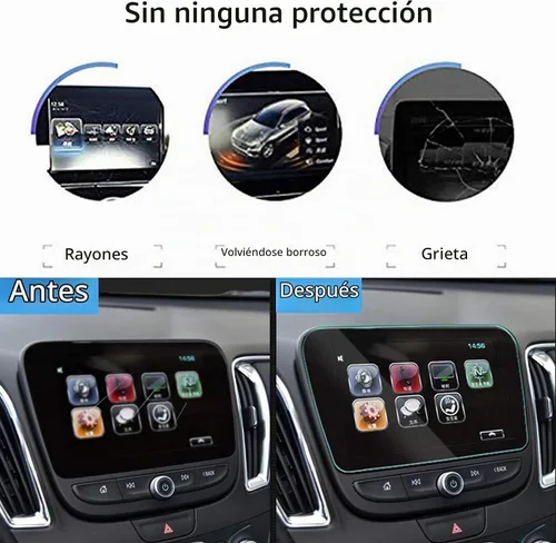Vista 2 de TTCR-II Protector de pantalla de vidrio templado de 8 pulgadas compatible 8" para Chevy Malibu/Equinox/Volt