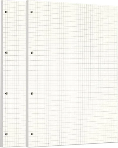 Vista 10 de Zelten 1 paquete A5 de 80 hojas/160 páginas 4 en 1 rayado cuadrado punteado en blanco hojas sueltas perforadas papel de repuesto de papel
