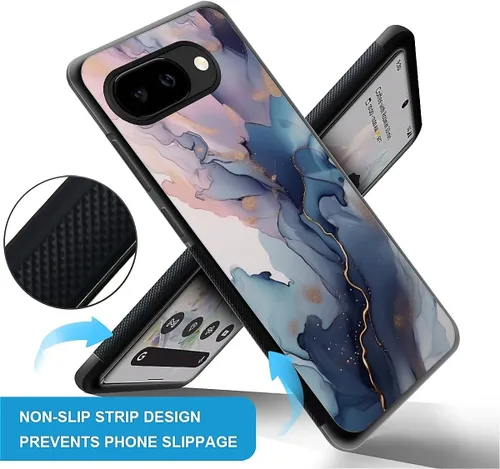 Vista 1597 de Compatible con Google Pixel 4A 5G Mobile Case Creative Acrylic Panel trasero Silicona Protección Grip especialmente diseñado para Google Pixel 4A 5G