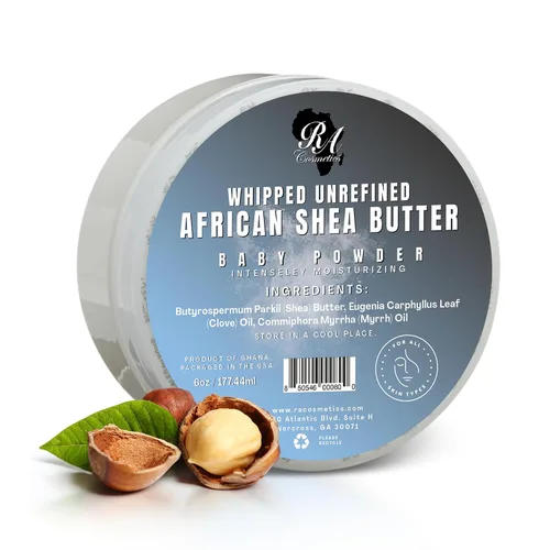 Vista 17 de RA COSMETICS Manteca de karité batida, pepino-melón, 6 onzas, manteca de karité africana 100% pura y natural para hombres y mujeres, hidratante