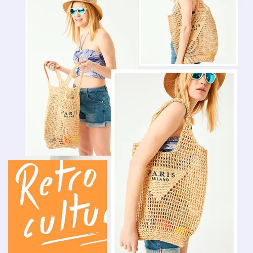 Vista 6 de QZUnique Bolso tejido de paja para mujer, bolso de hombro de verano, bolso de playa, hobo vacacional, bolso de mano de paja, Beige
