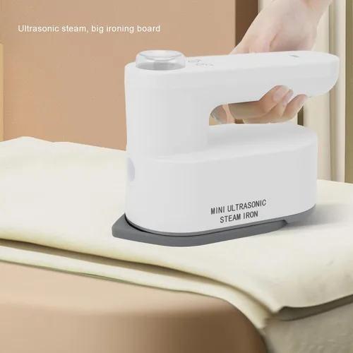 Vista 2 de Mini máquina de prensa de calor, prensa de calor inalámbrica portátil recargable, plancha plana de 180° 2 en 1, plancha de vapor seco y húmedo