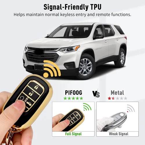 Vista 5 de PIFOOG Funda negra para llavero Honda Accord Civic CR-V Pilot HR-V