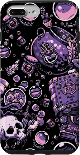Vista 12 de Funda linda para iPhone 16 Witch's Essentials Pattern Witchy Design Halloween