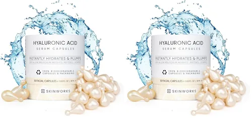 Vista 9 de SKINWORKS Suero de ácido hialurónico para cara, suero antienvejecimiento para líneas finas y arrugas, brillo hidratante, hidratante facial regordeta