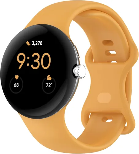 Vista 23 de Correa Compatible con Google Pixel Watch 1/2/3/4 (41mm), Pulsera de Reemplazo de Silicona Suave Deportiva para Google Pixel Watch 41mm Blanco