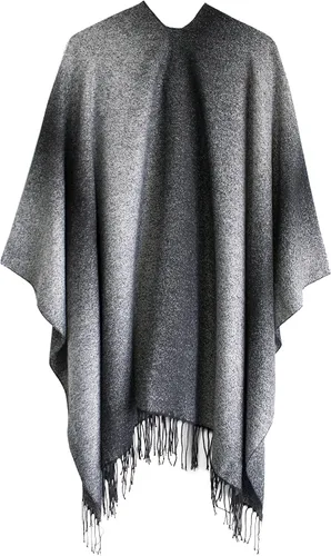 Vista 2 de Urban CoCo - Chal para envolver o capa para mujer, estampada, con borla.