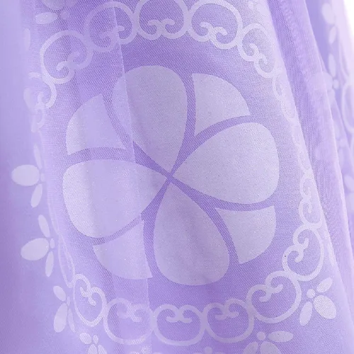 Vista 6 de Disfraz de princesa Rapunzel de Sofía para niñas pequeñas, para cumpleaños, fiesta de Halloween, cosplay, disfraces