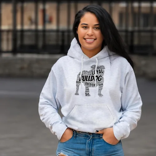 Vista 7 de ThisWear Sudadera con capucha con capucha de Bulldog Inglés Word Art Dog Puppy Owner Gift Hoodie