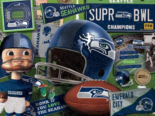 Vista 9 de YouTheFan Rompecabezas de madera de la serie Retro de la NFL, 17.75 x 13.25 pulgadas, 333 piezas