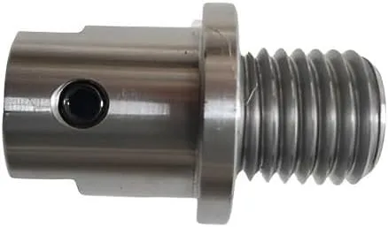 Vista 3 de Adaptador de husillo de cabezal de torno de carpintería, 1 pulgada 8TPI a 5/8 pulgadas 45 adaptador de husillo de torno de acero para carpintería