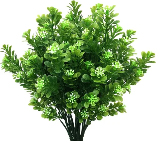 Vista 11 de PASYOU Planta artificial de Aglaonema, plantas falsas de Codiaeum Variegatum, 2 unidades, arbustos de plástico de hoja perenne de magnolia