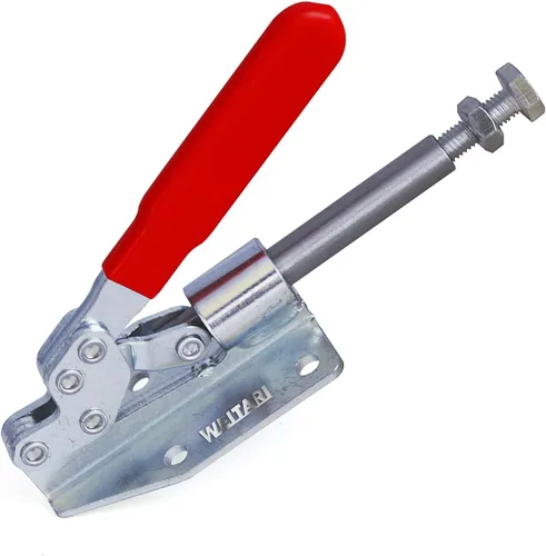 Vista 3 de Abrazadera de palanca ajustable, botón de extracción rápida, abrazadera de palanca de acción de empuje de 397 libras, capacidad de 1.181 in, carrera
