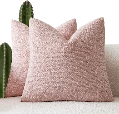 Vista 36 de Foindtower - Juego de 2 fundas decorativas de textura de bucle, fundas de almohada acentuadas, fundas de cojín sólidas, neutrales, para sofá, silla