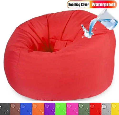 Vista 3 de Funda impermeable para puf para exteriores (sin relleno) para jardín, playa, piscina, puf flotante, puf, silla Oxford para niños y adultos