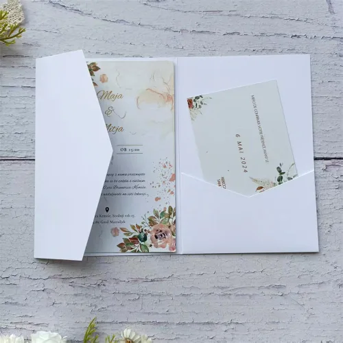 Vista 17 de Tarjeta de invitación negra con bolsillo y sobre para boda, cumpleaños, baby shower, 20 juegos (negro)
