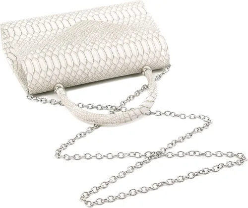 Vista 4 de Naimo Bolso de mano de cristal brillante con asa superior, bolso de hombro cruzado para boda, fiesta, novia