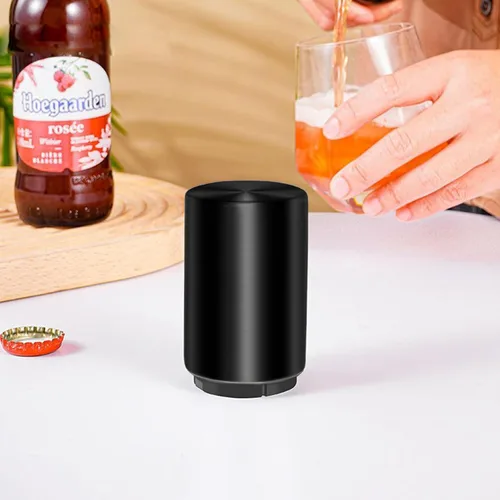 Vista 7 de Destapadores de Cerveza, abridor automático de botellas de cerveza, abrebotellas de cerveza con atrapador magnético de tapas, bares para el hogar