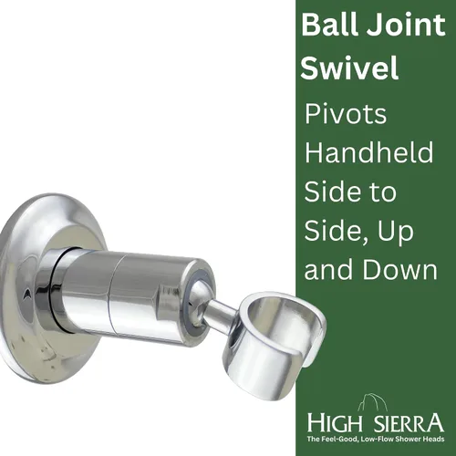 Vista 5 de High Sierra® - Soporte de pared de metal sólido para cabezales de ducha de mano - Acabado en bronce aceitado